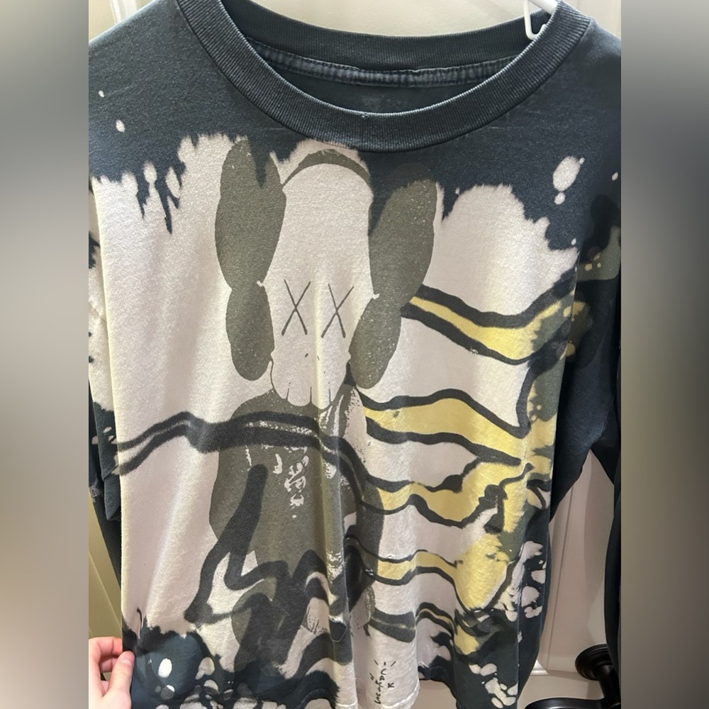 Cactus Jack by Travis Scott Black Tee with Yellow & White Graphic